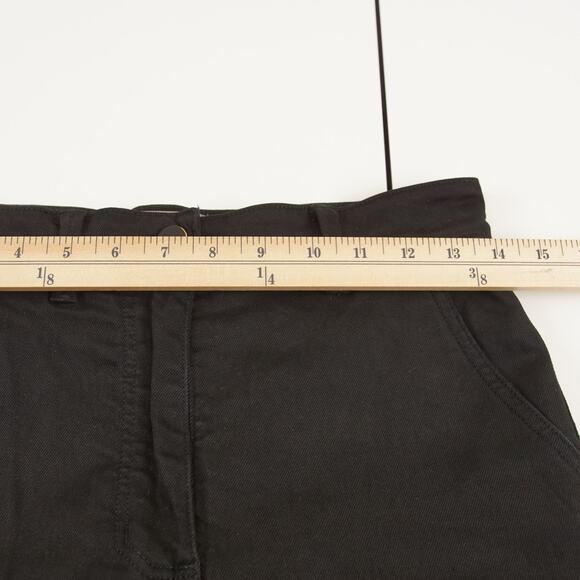Everlane Black Cropped Wide Leg Heavy Cotton Pants Womens Sz 0 - Picture 5 of 12